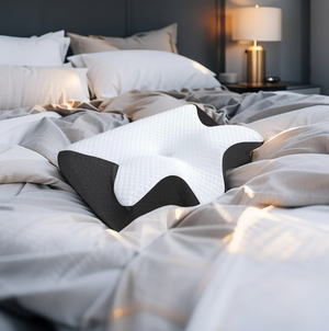 ErgoRest Memory-Schaum Nackenkissen – 2-in-1 Orthopädisches Stützkissen